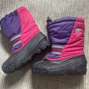 Sorel Kids Pink and Purple Snow Boots